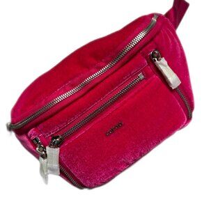 Free People Caraa red Velvet Sling Bag